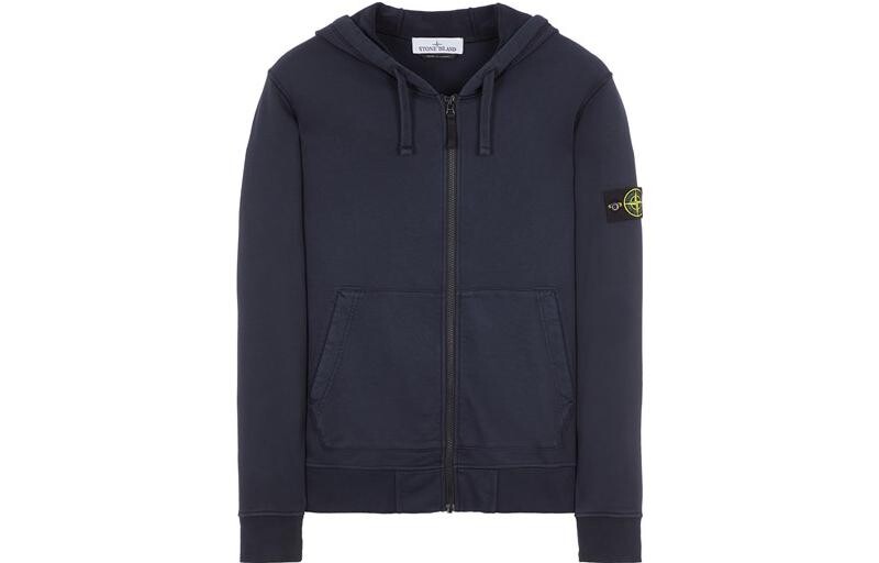 

Худи мужская Stone Island с карманами, синий