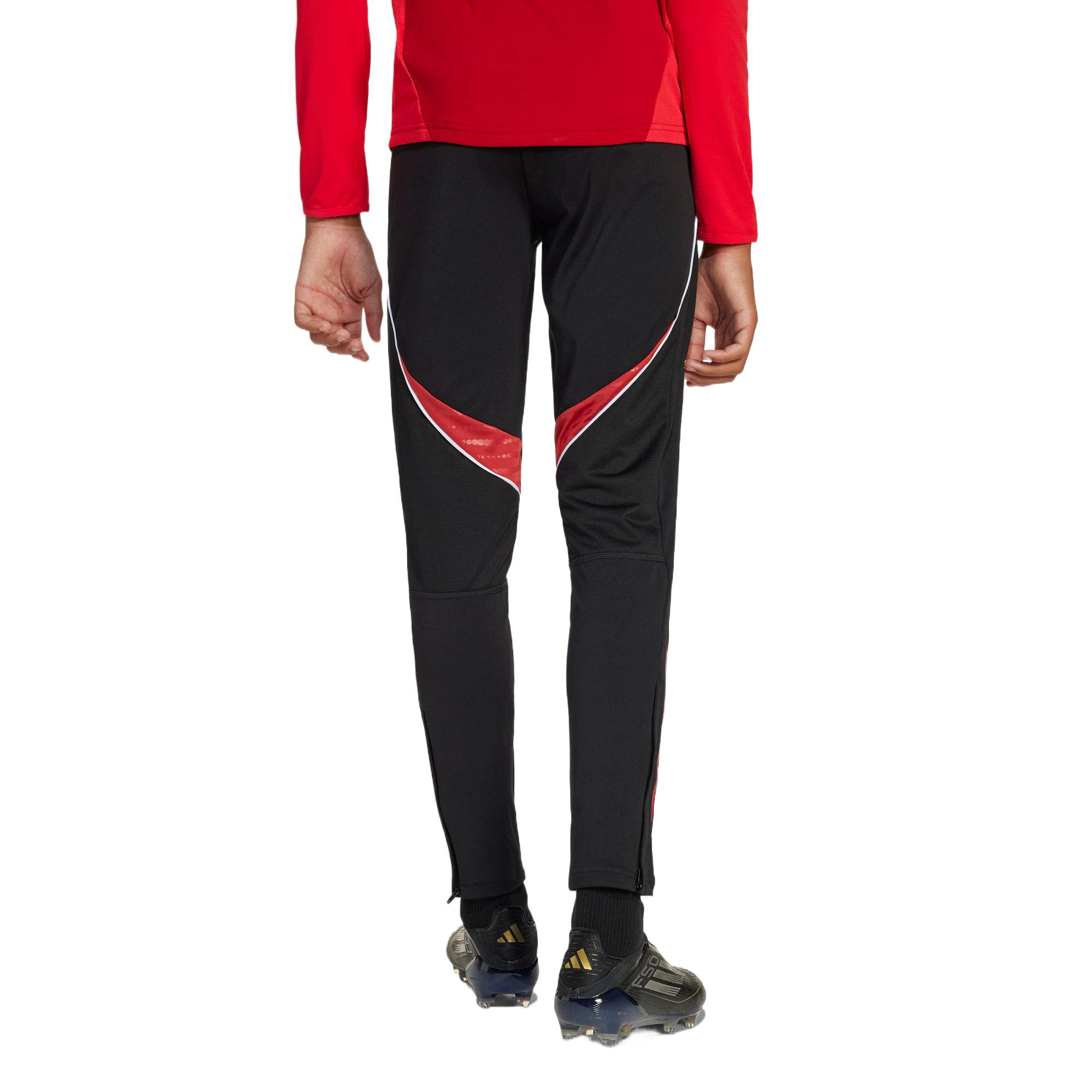 Adidas Детские спортивные штаны Moderate осенне-весенние Black/Energy Red — фото 3