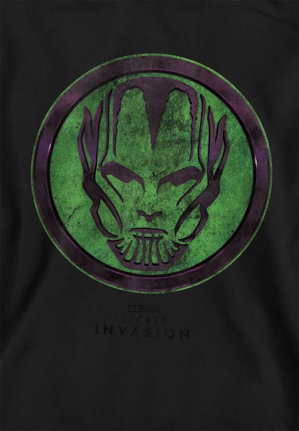 Детская худи Marvel Secret Invasion Badge, черная, черный — фото 2