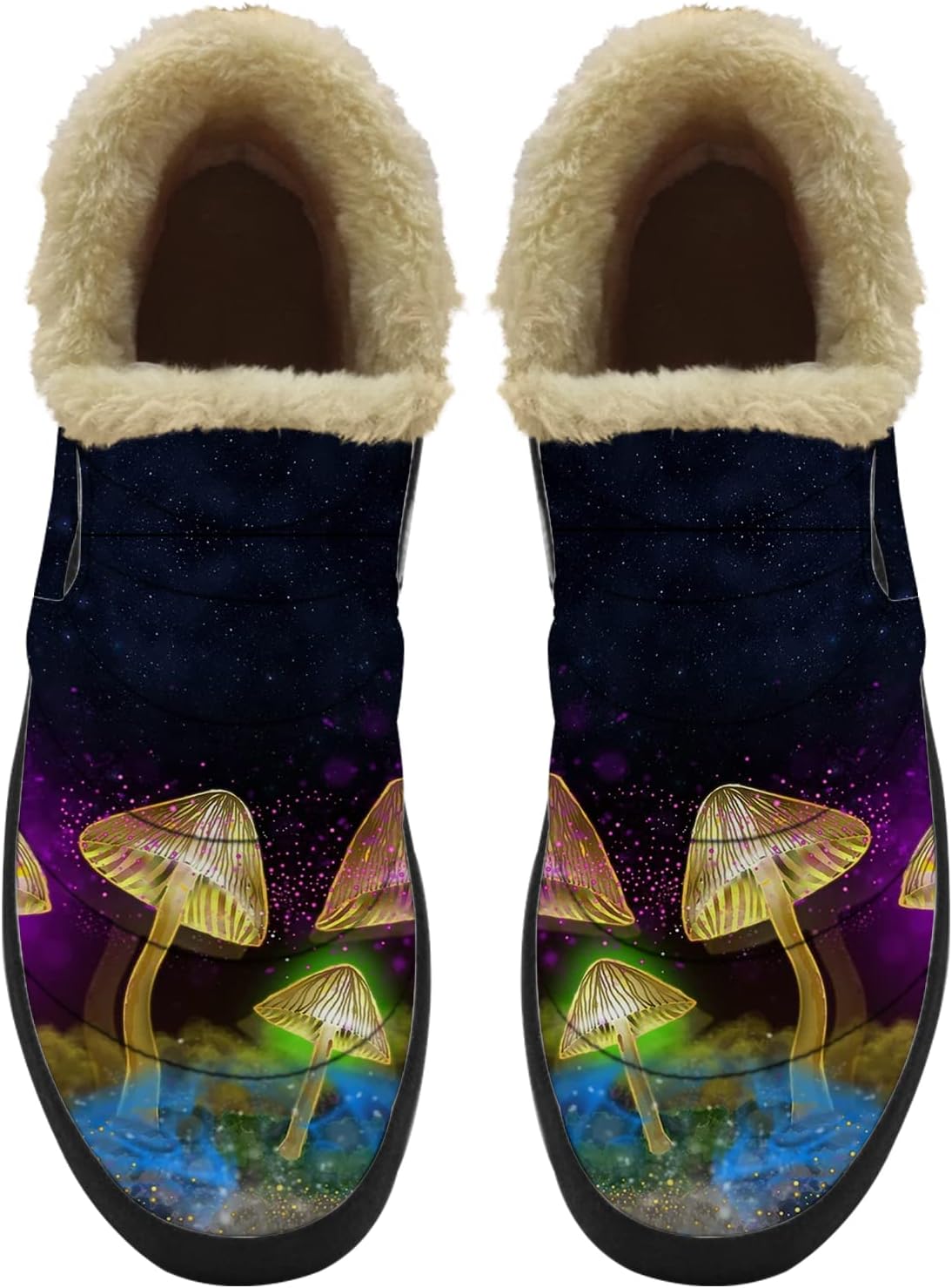 

Ботинки-гепарды для женщин и мужчин, зимние снегоходные сапоги, модные низкие кроссовки, слипоны, ботильоны на щиколотку, подарки ко Дню святого Валентина Ximem, Glitter Mushroom