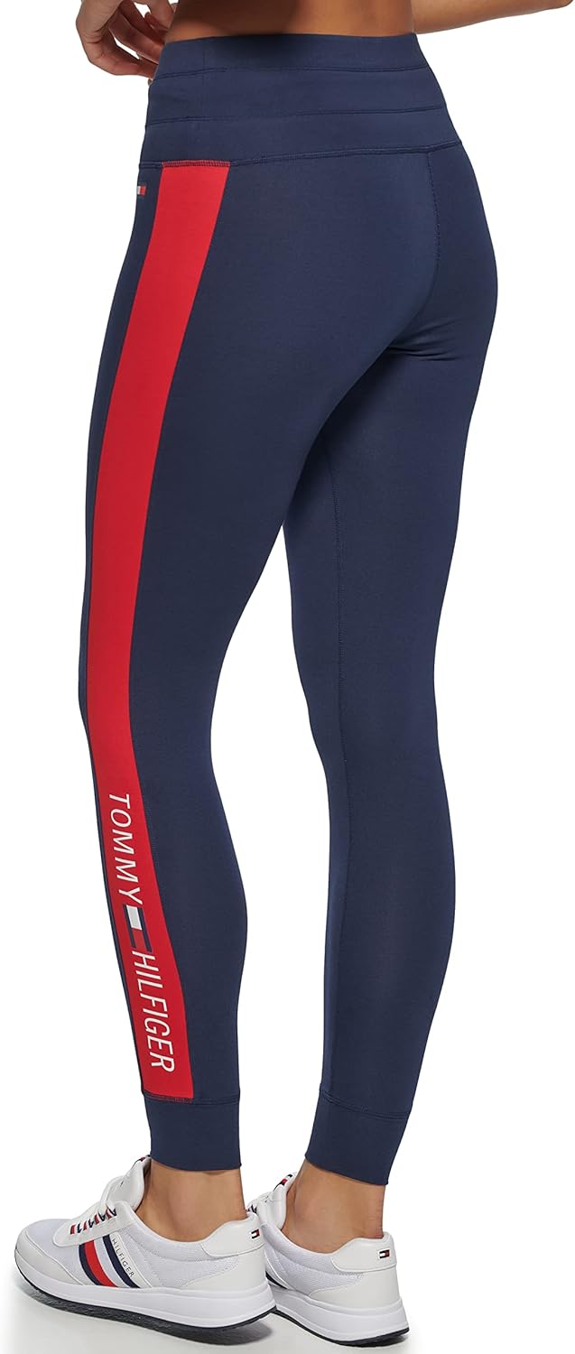 Женские спортивные леггинсы Tommy Hilfiger с завязками на талии и логотипом, Navy — фото 2