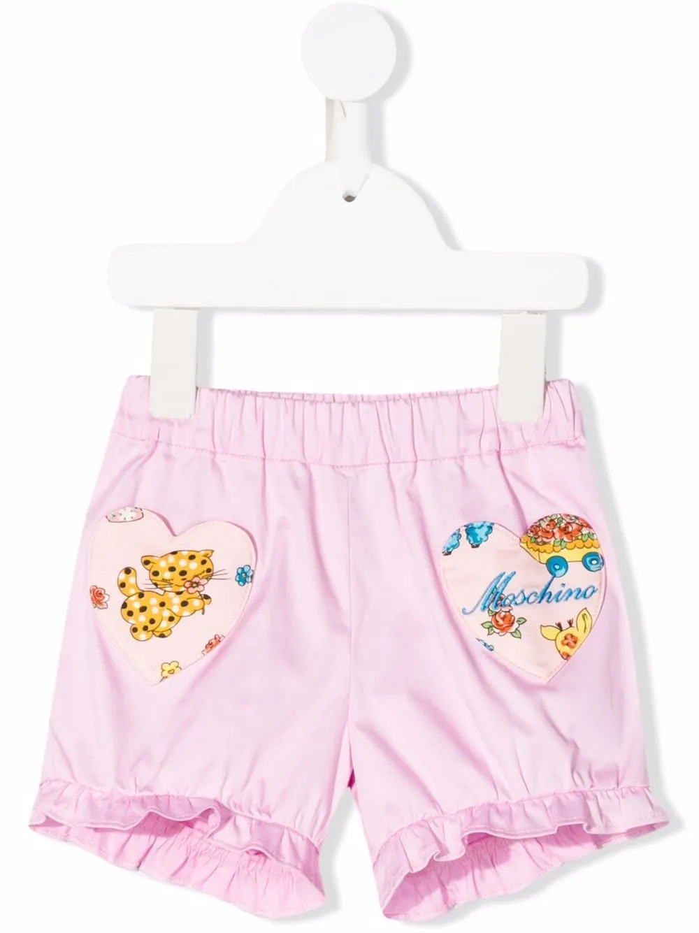 

Шорты с нашивкой-логотипом Moschino Kids, розовый