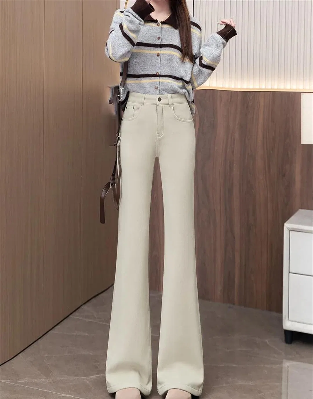 Джинсы женские Warm Denim, Beige — фото 2