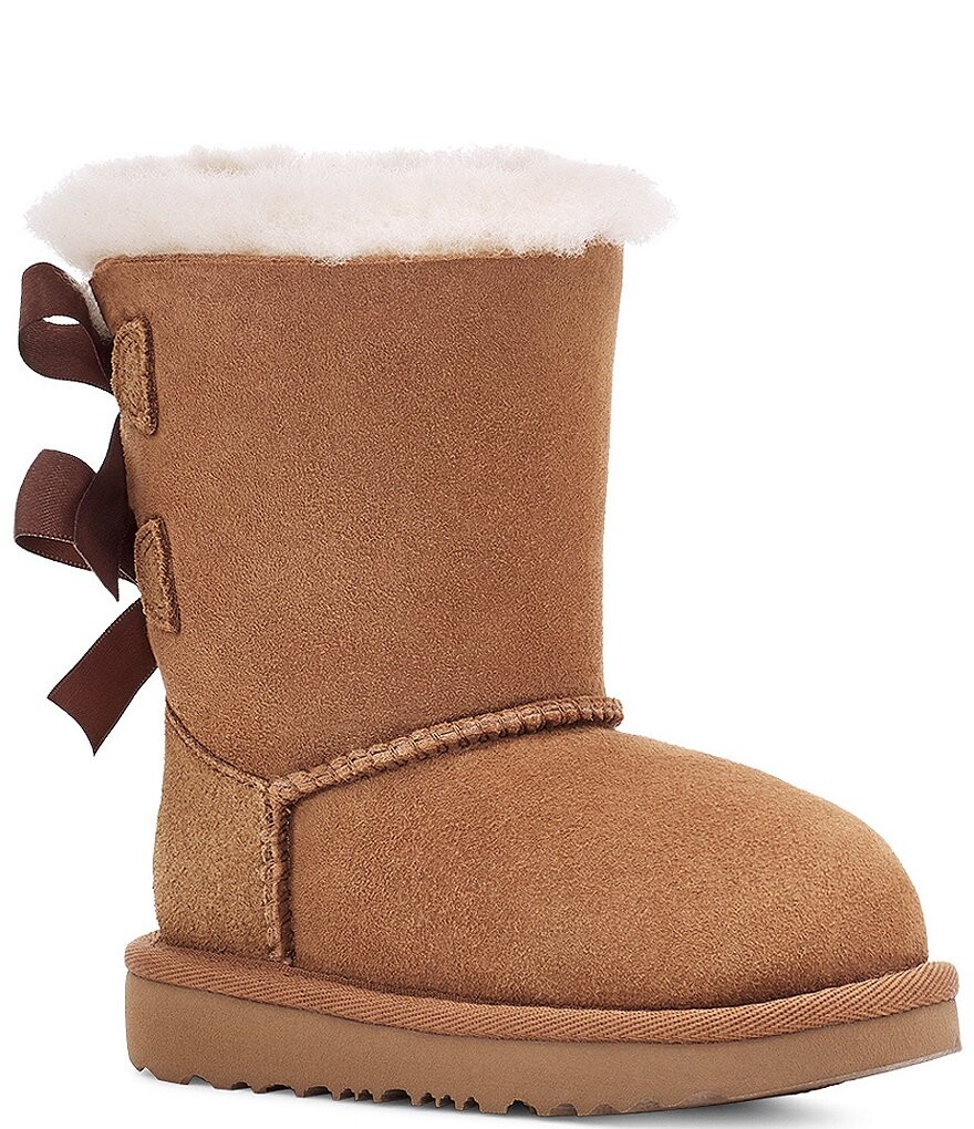 

Водонепроницаемые ботинки Bailey Bow II для девочек UGG (для малышей), коричневый