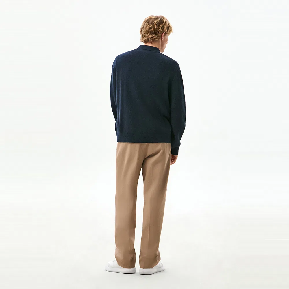 Мужской текстурированный кардиган-поло тёмно-синий от Tommy Hilfiger — фото 3