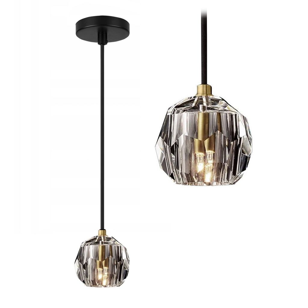 

Подвесной светильник Toollight App586-1Cp Crystal Black, 1 источник света G9, 8X8X7-100 см, регулируемый Toolight, черный
