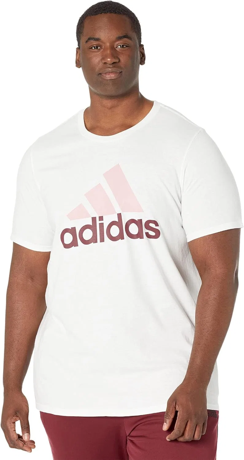 Мужская футболка adidas Badge of Sport, белый/Wonder Mauve/Shadow Red