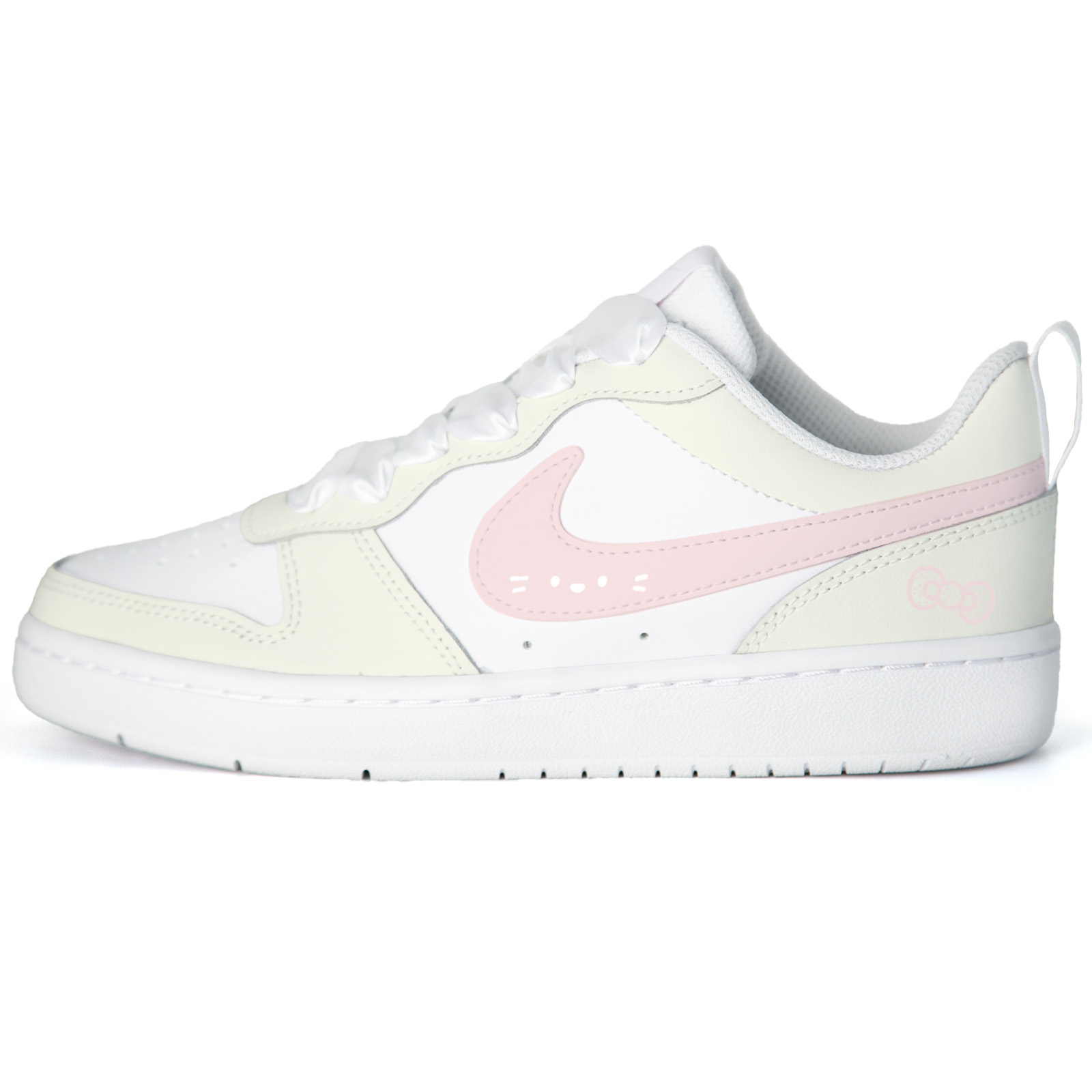 

Court Borough розовые кошки устойчивые к истиранию нескользящие низкие детские скейтбординговые кроссовки розовый унисекс Nike, белый