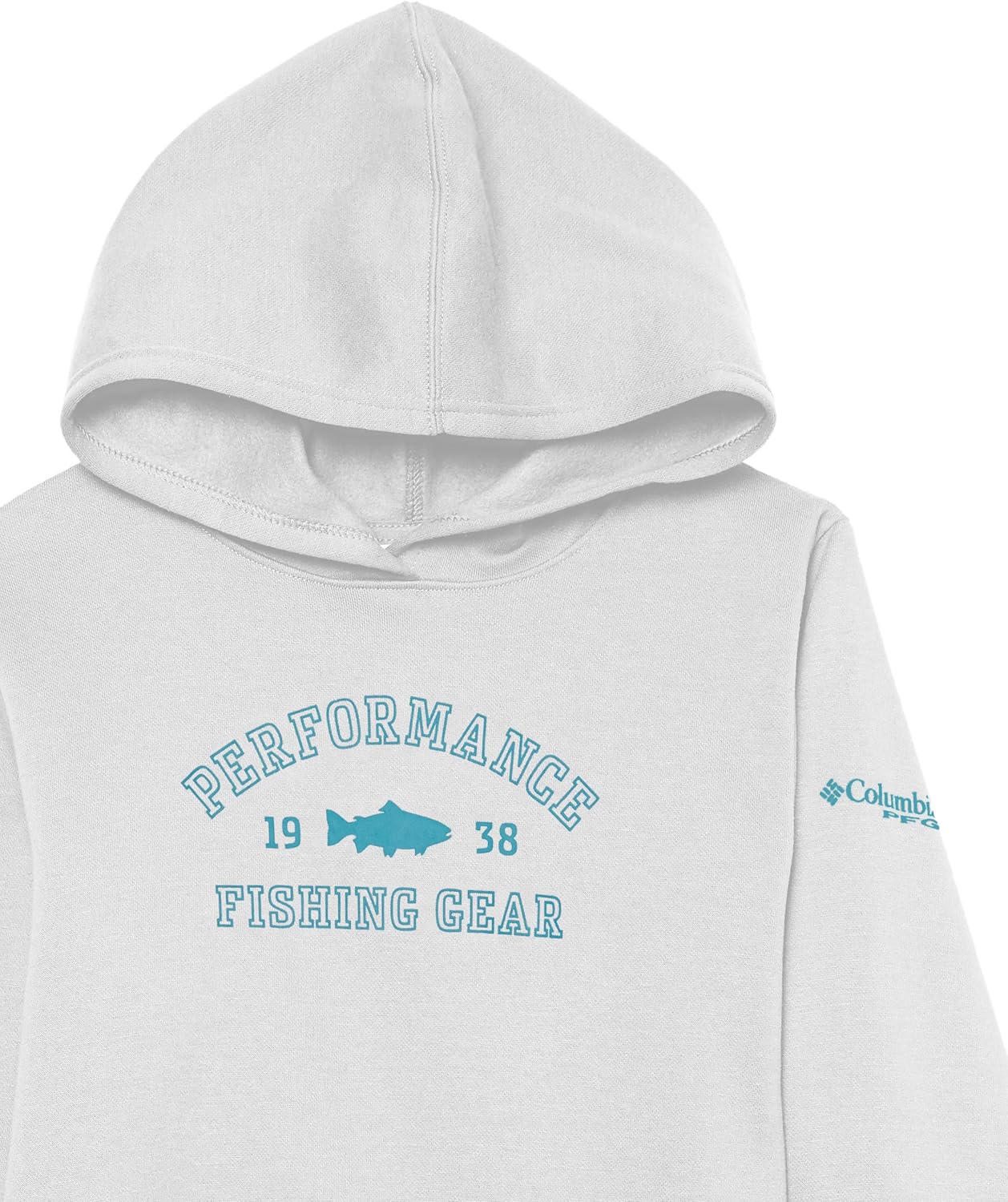Толстовка Columbia Boys PFG University, Cool Grey/Deep Marine - Trout — фото 3