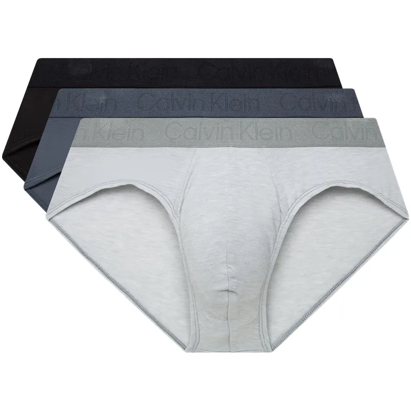 Мужские трусы 3 шт Calvin Klein, 9QN-Space Black/Blue Gray/Coconut Gray