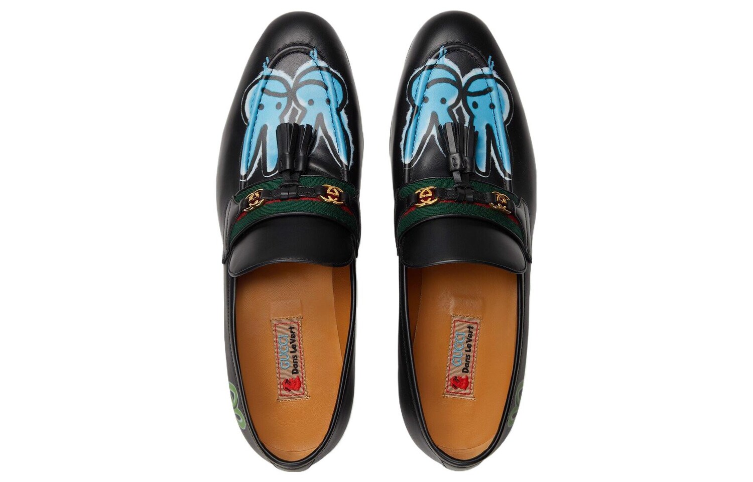 Туфли мужские Gucci с принтом, черный — фото 3