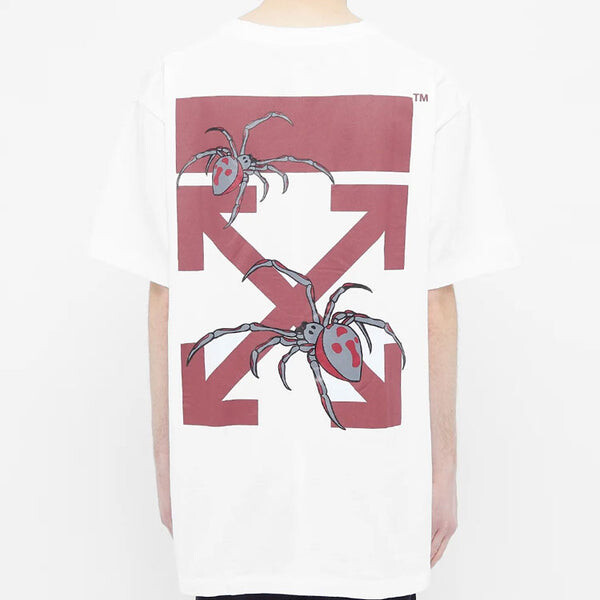 Футболка mens spider arachno arrow print sketch logo loose short sleeve Off-White, белый — фото 3