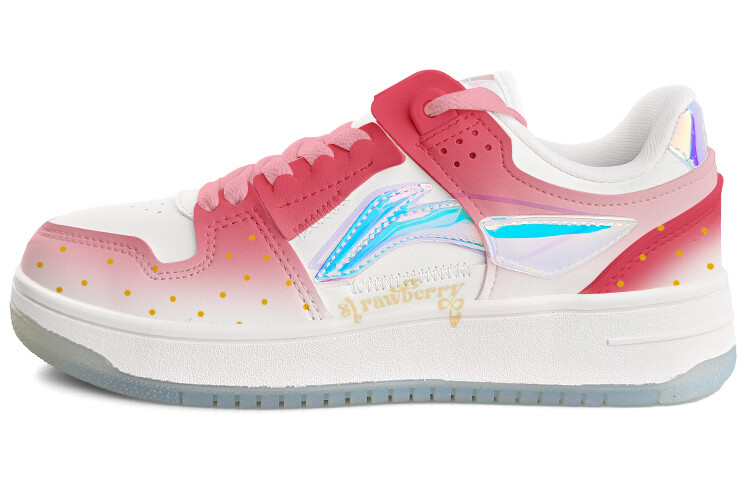 

Кроссовки LINING Tianji Series Skateboarding Shoes Women's Low-top White, красный