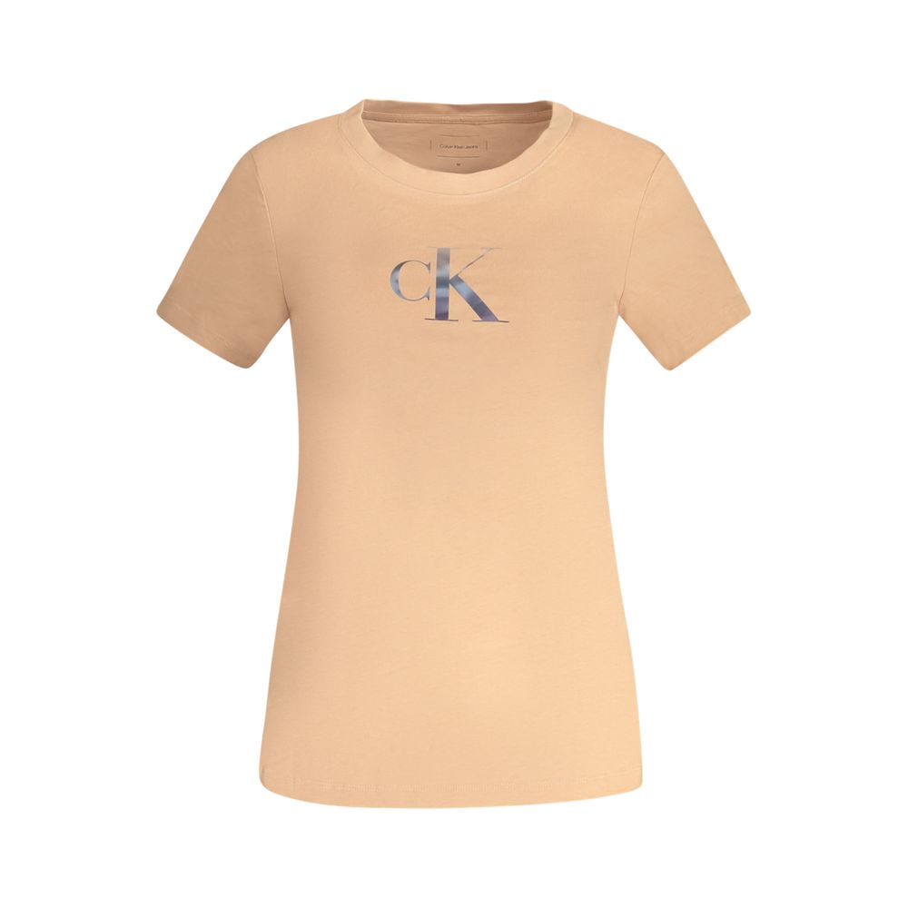 

Розовая хлопковая женская футболка Calvin Klein