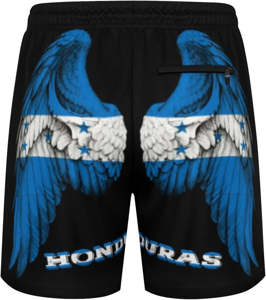 Плавки Wings i Flag с сетчатой ​​подкладкой, мужские, на завязках, быстросохнущие, с карманом Generic, черный — фото 3