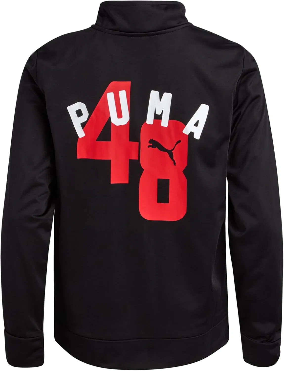 Спортивный набор для мальчиков PUMA из 3 предметов: футболка, куртка, джоггеры, Black/Red 48 — фото 2
