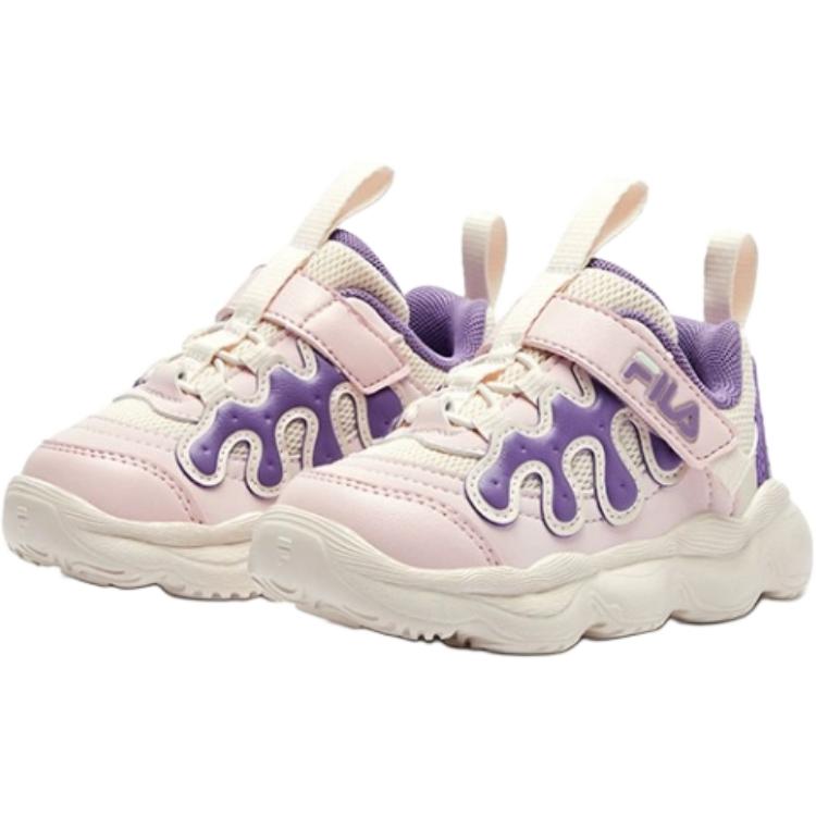 FILA KIDS Низкие противоскользящие износостойкие детские туфли белого и розового цвета для младенцев и малышей — фото 2