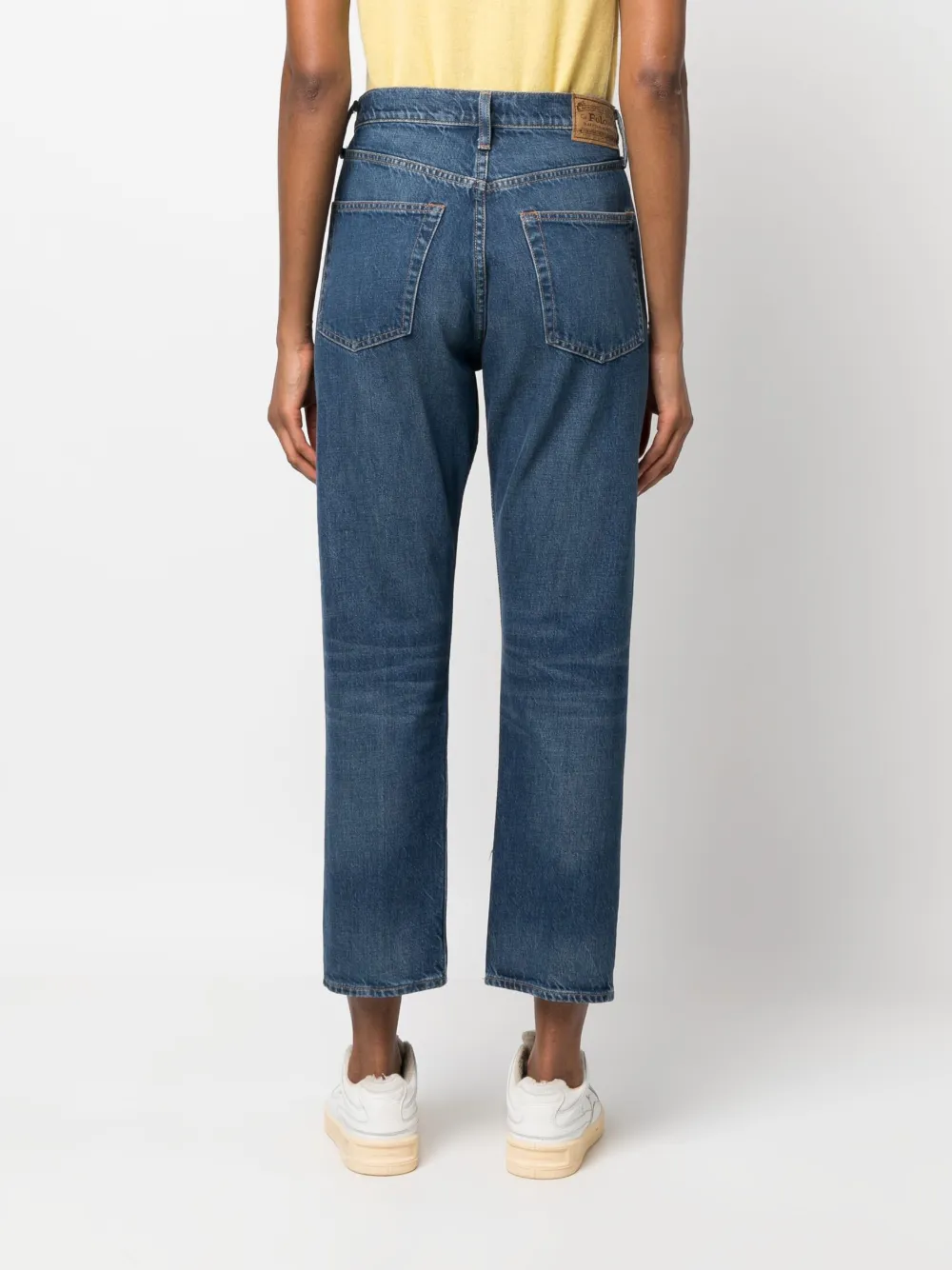 Укороченные джинсы 3X1 Rigid с завышенной талией POLO RALPH LAUREN, синий — фото 4