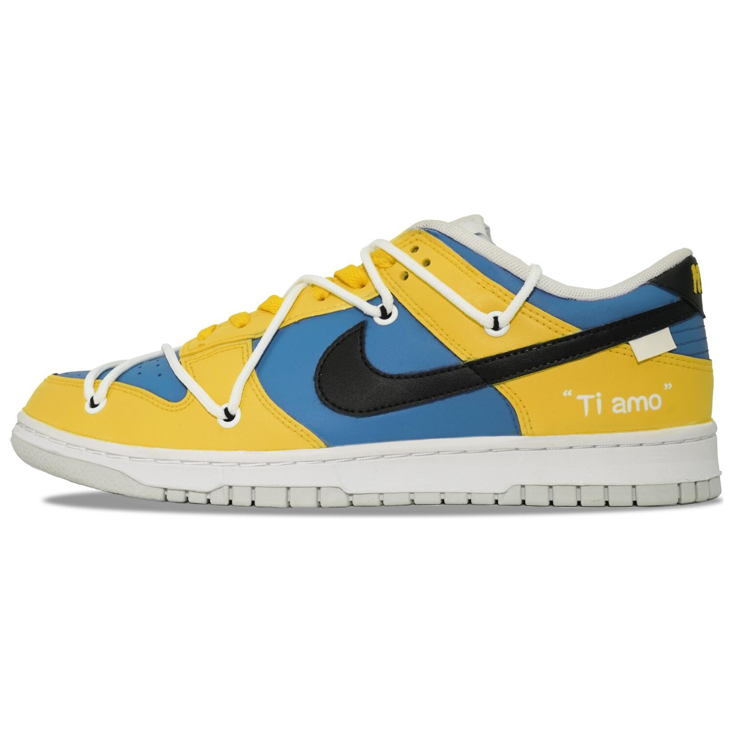 

Кроссовки Nike Dunk Skateboarding Shoes Women's Low-top Yellow/blue, желтый