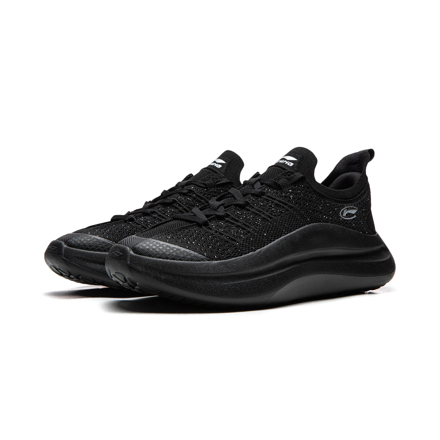 Li-Ning Cloud Wave Slip On Cushioning Slip Resistant Abrasion Resistant Lightweight низкие повседневные кроссовки мужские Black — фото 4