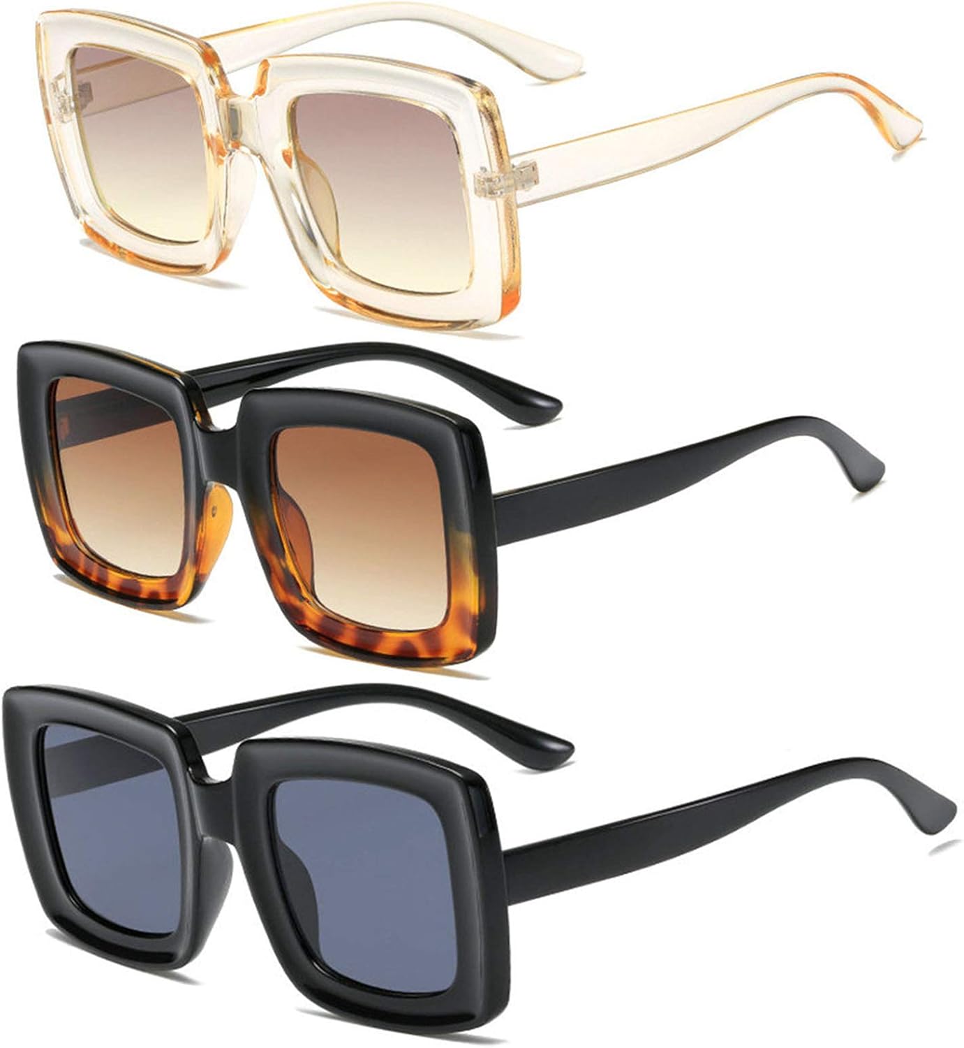 

Солнцезащитные очки COTIA большого размера для женщин, большие солнцезащитные очки для мужчин, квадратная оправа, цветные, винтажные, большие, в стиле ретро, Tea&black Leopard&black