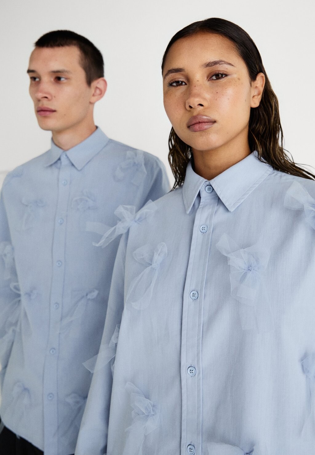 

Блузка на пуговицах PENNY BOW UNISEX Sister Jane, синий