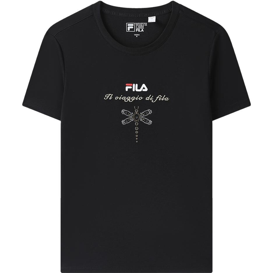 

Футболка женская, цвет черный как смоль Fila