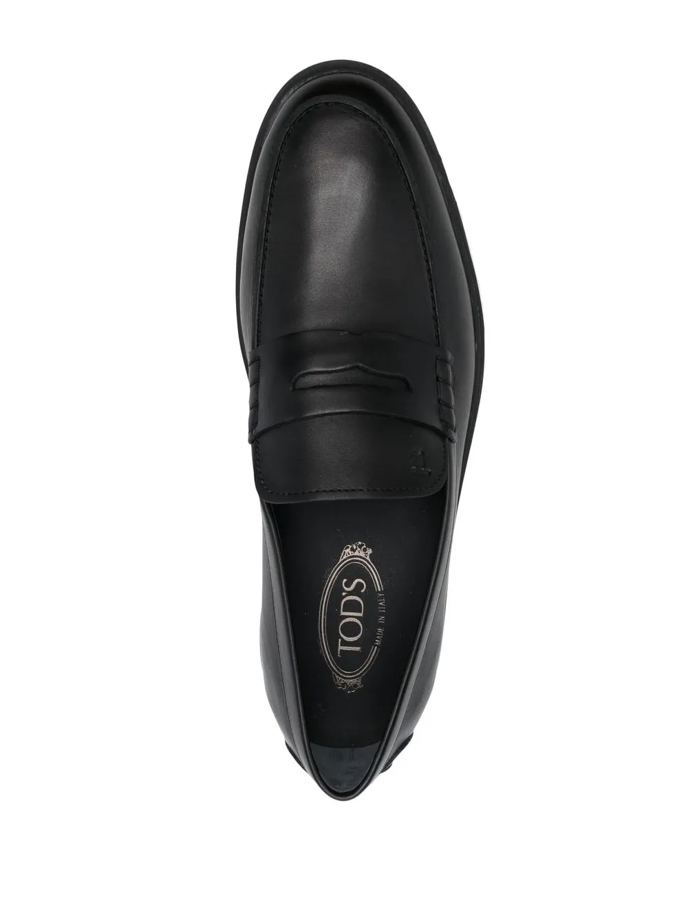 Пенни-лоферы с миндалевидным носком TOD'S, черный — фото 4