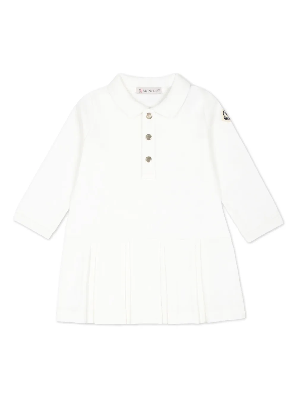 

Платье со складками Moncler Enfant, белый