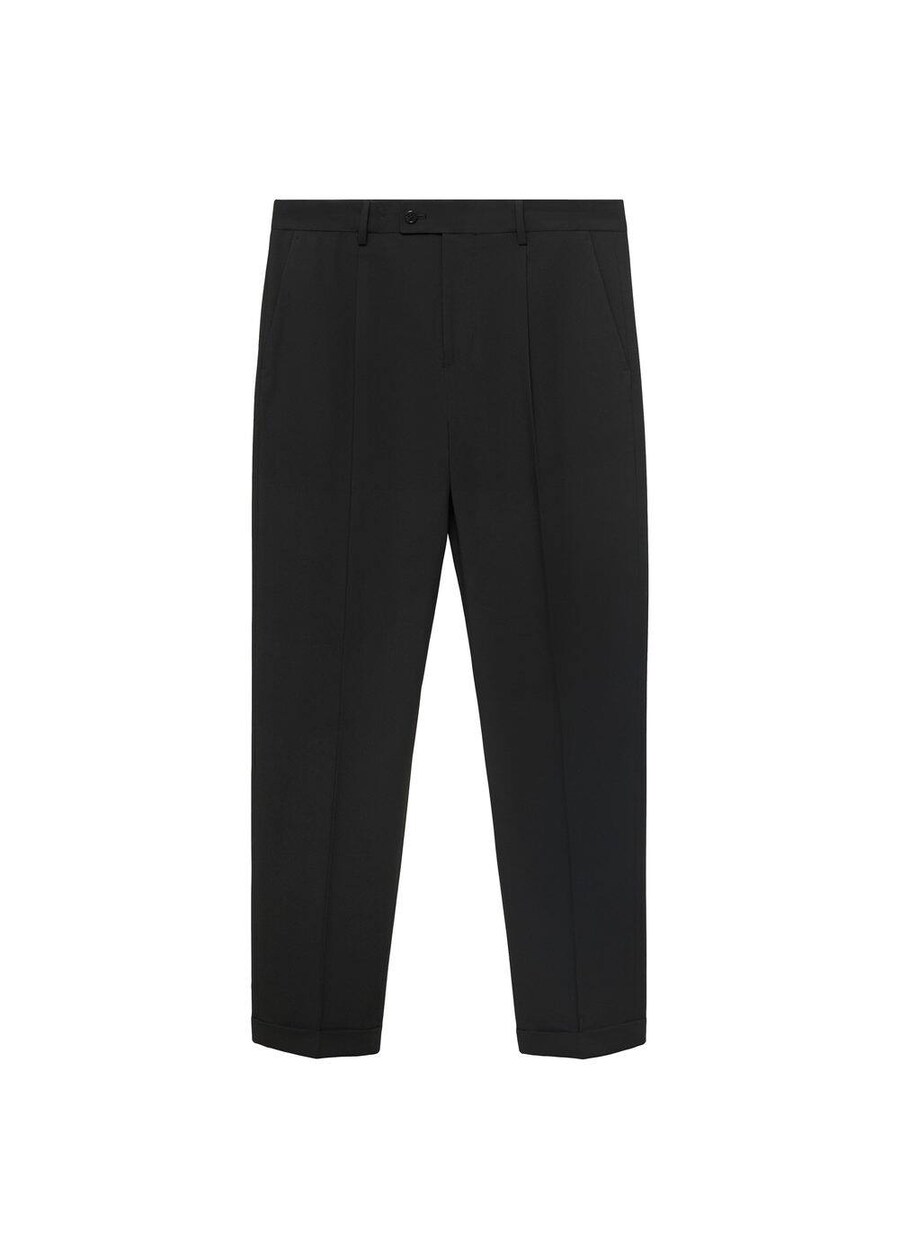 

Обычные брюки со складками спереди MANGO MAN Boston, Black