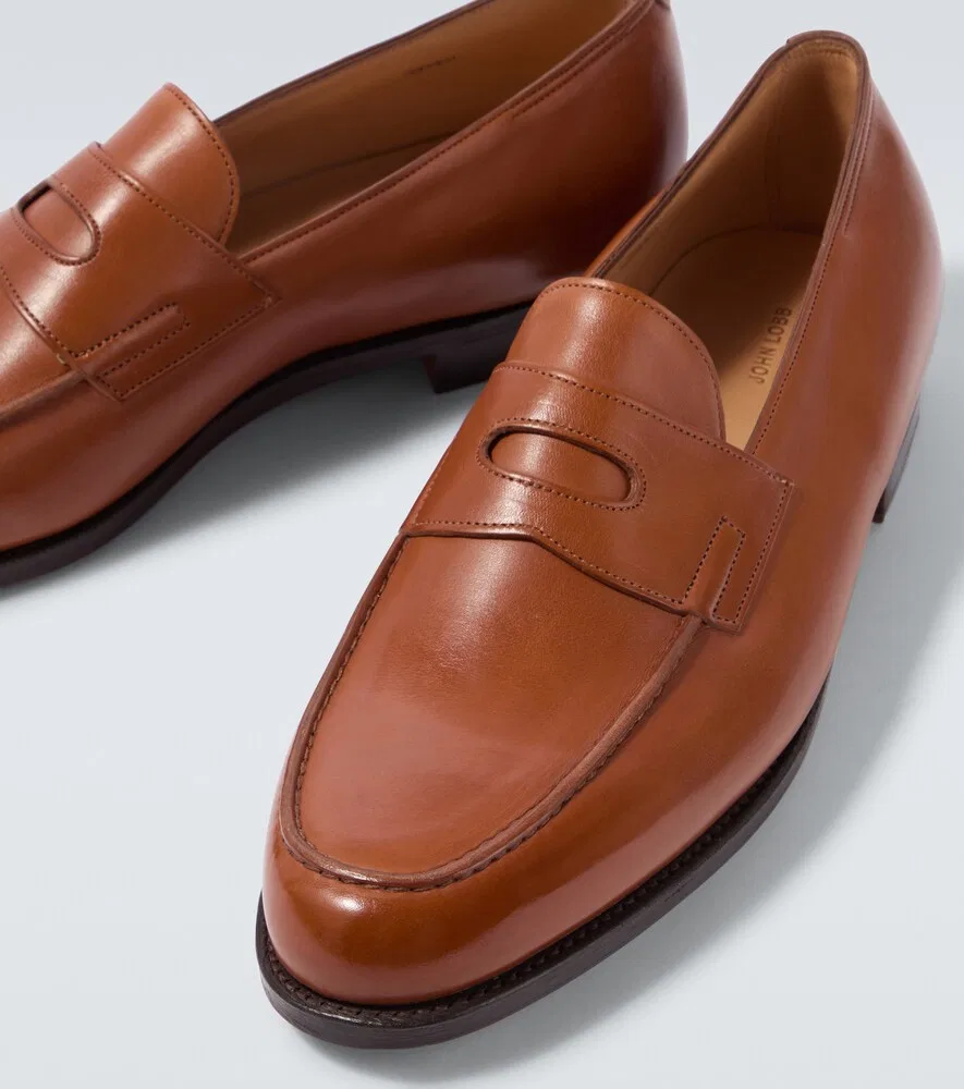 Кожаные лоферы Lopez John Lobb, коричневый — фото 3