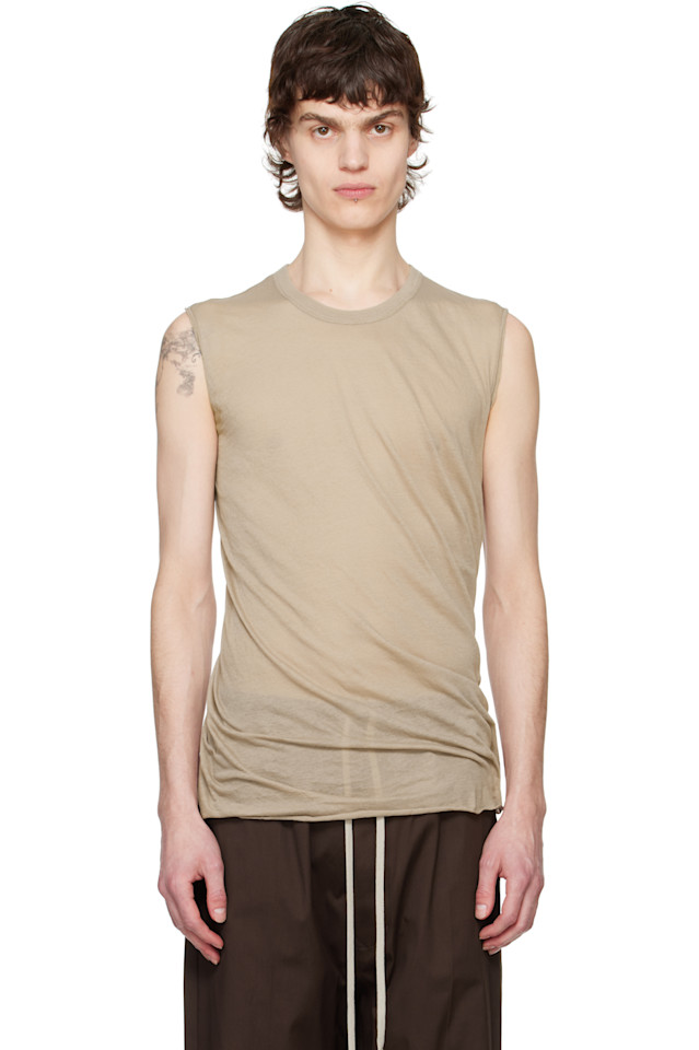 

Базовый слитный топ Hollywood Rick Owens, цвет flesh