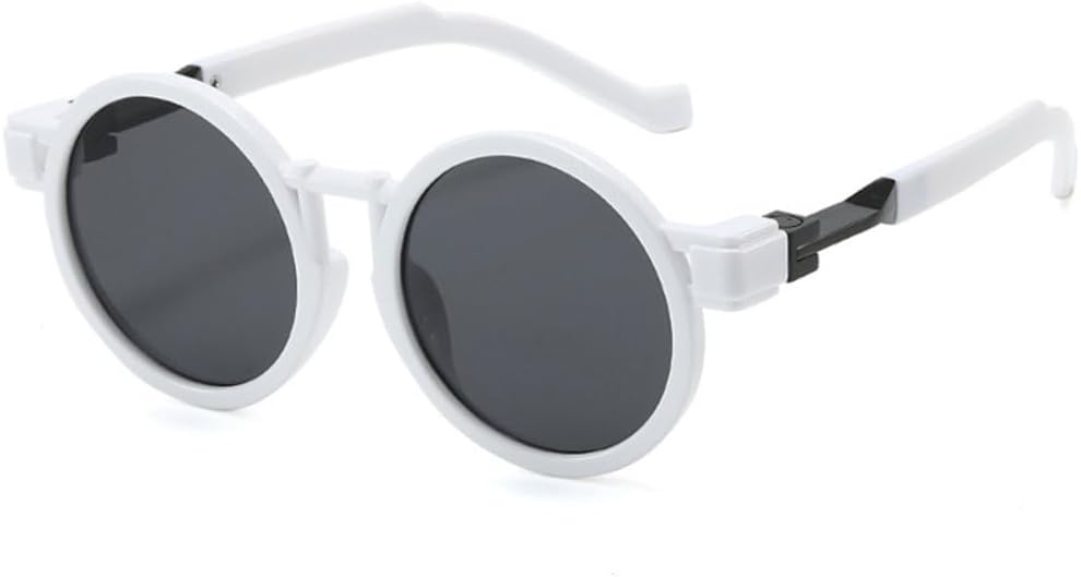 

Модные круглые солнцезащитные очки в стиле панк для женщин, ретро-очки с защитой от УФ-излучения UV400 для мужчин, трендовые прозрачные солнцезащитные очки с градиентным переходом TYUVIVO, White Gray