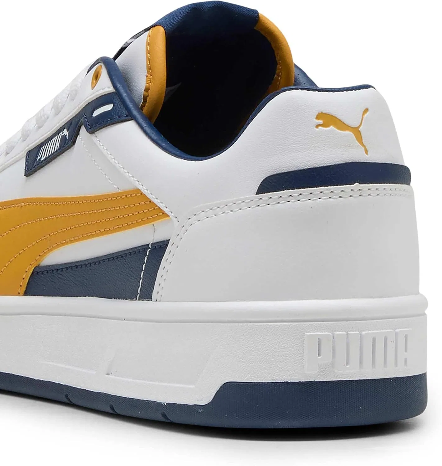 Кроссовки Puma Unisex Court Classic Street Trainers, Puma White Archive Gold Persian Blue — фото 2