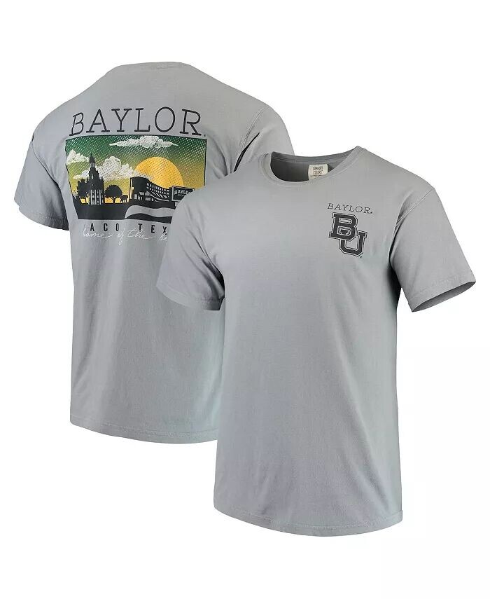 

Мужская серая футболка Baylor Bears Team Comfort Colors Campus Scenery Image One