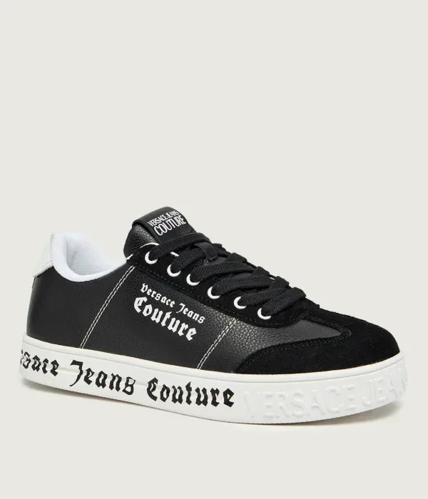 Кожаные кроссовки FONDO COURT 88 DIS. SK6 Versace Jeans Couture, черный