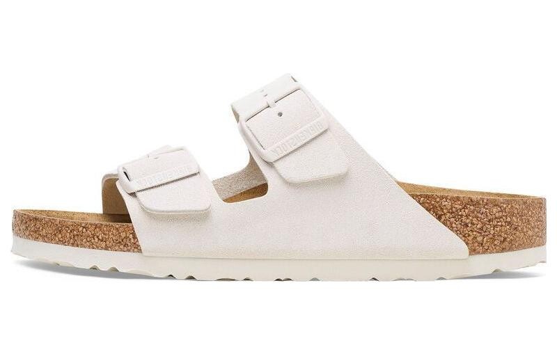 

Шлепанцы женские Arizona Suede Antique White Women's Birkenstock
