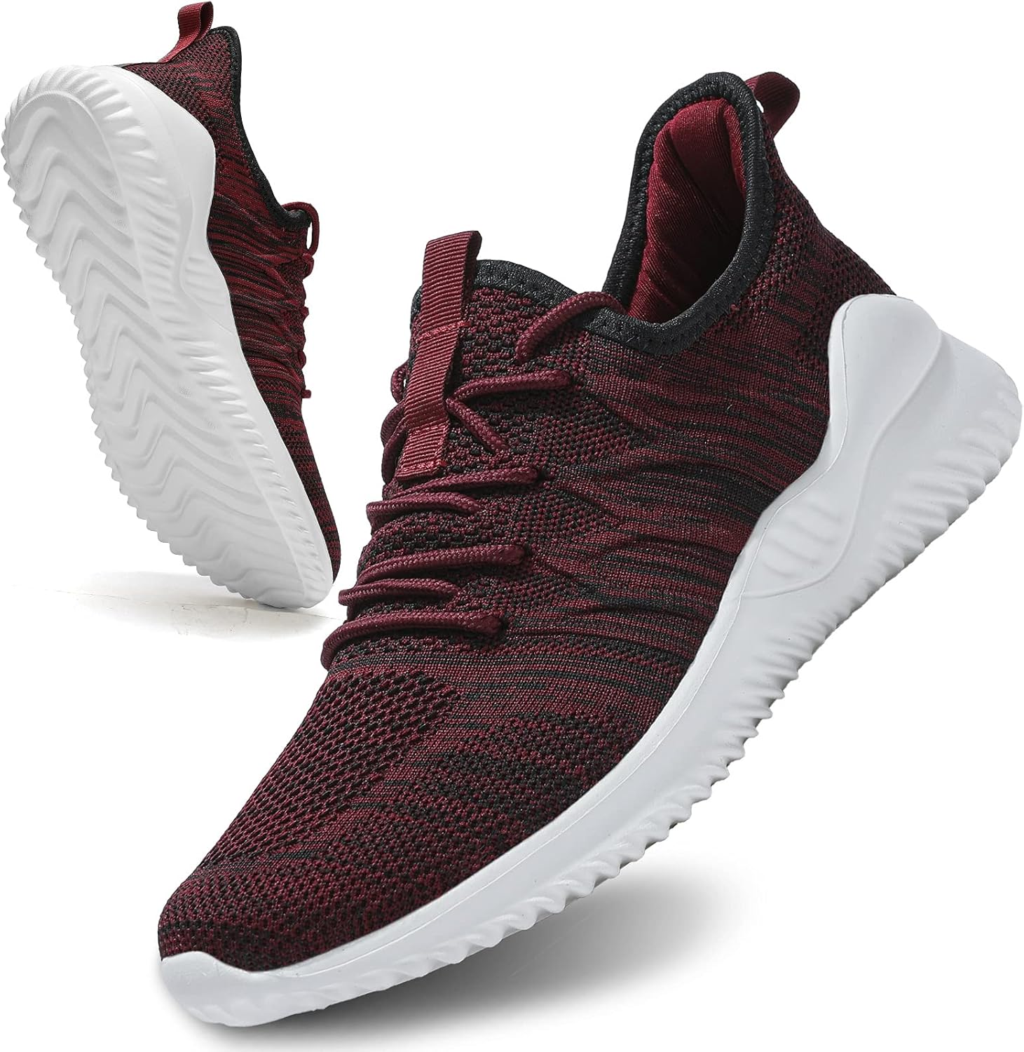 

Мужские кроссовки без шнурков для бега, спортивные прогулочные, легкие, дышащие, сетчатые, теннисные Socviis, красный