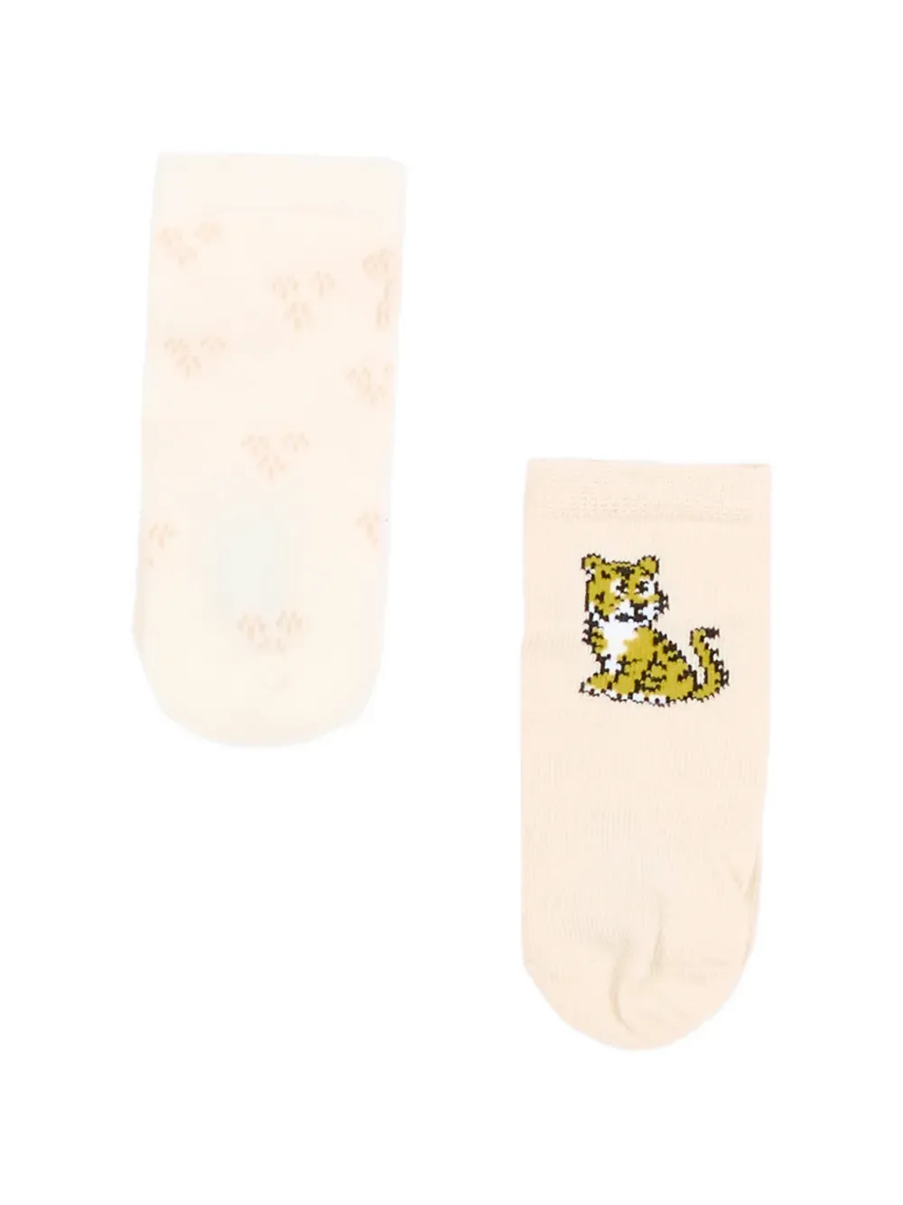 Носки с изображением тигра Kenzo Kids, бежевый