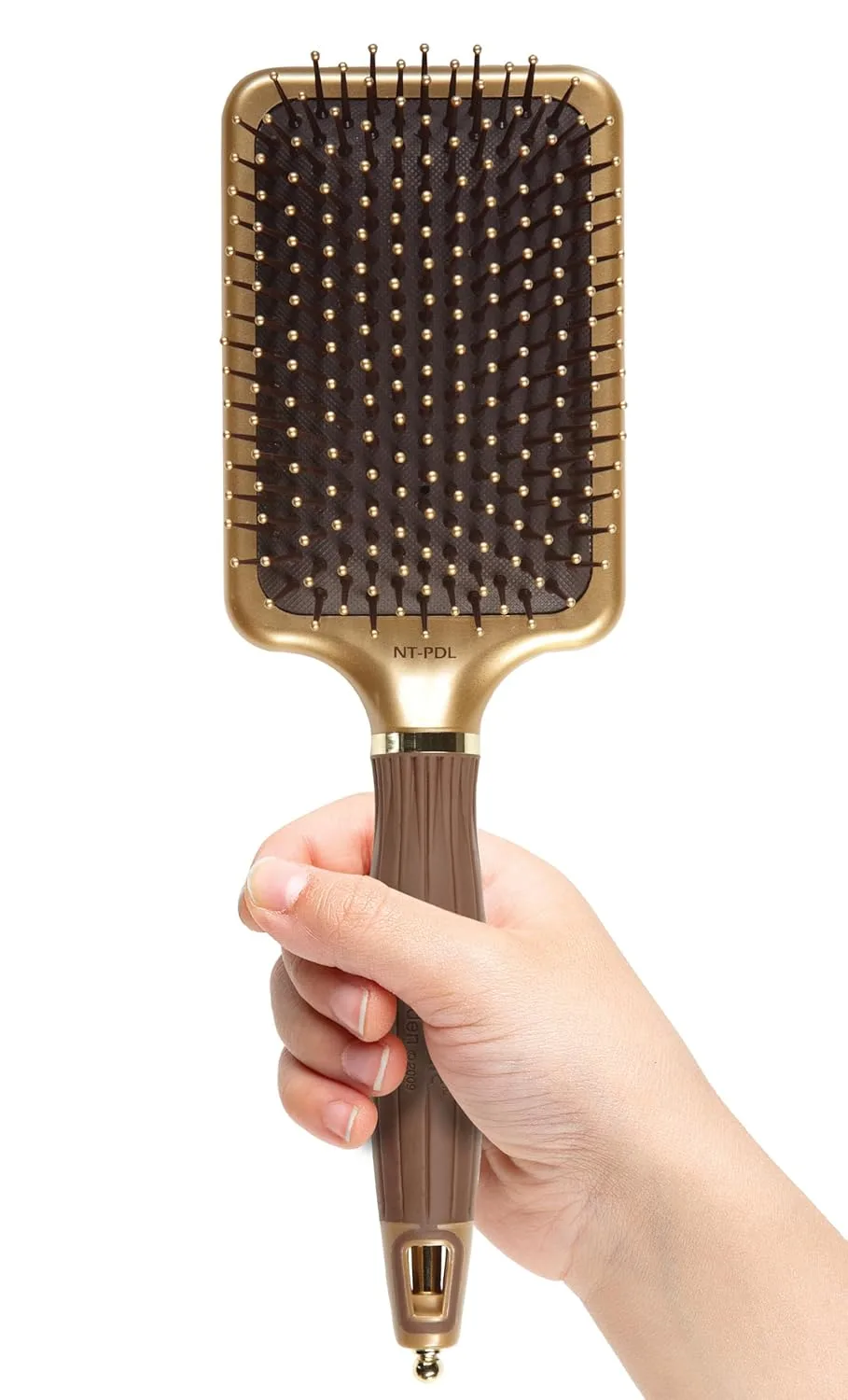 Расческа-стайлер Olivia Garden Ceramic + Ion Nano Thermic Hair Brush Паддл-щетка, Chocolate and Gold — фото 2