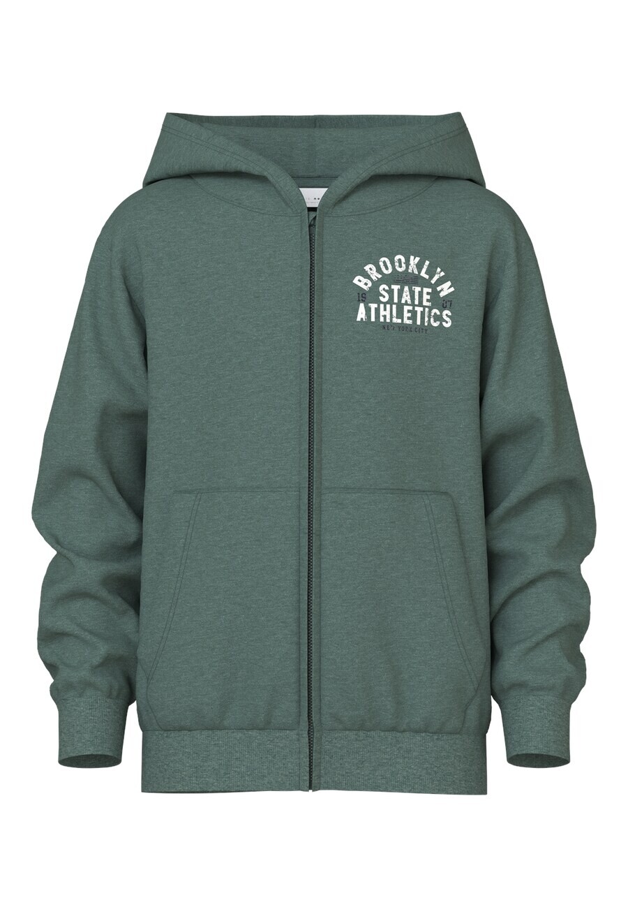 

Худи NAME IT Zip-Up Hoodie NKMVidar, цвет mottled green