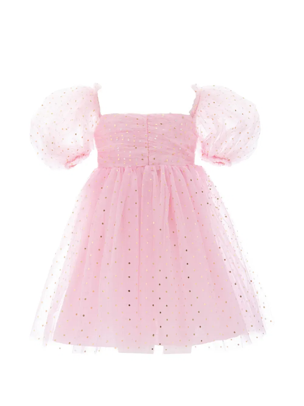 Платье из тюля с пышными рукавами Mimi Tutu, розовый