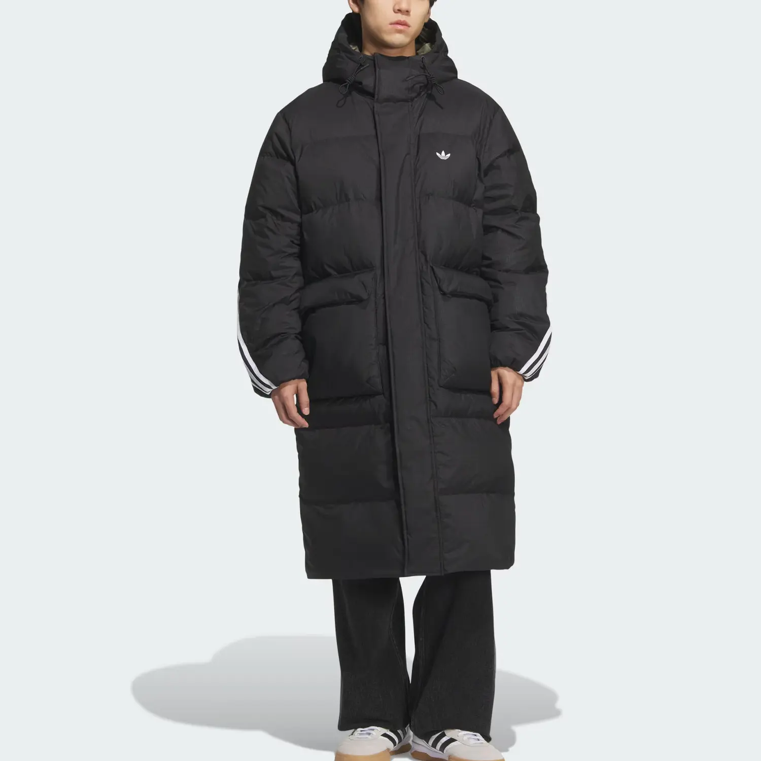 Пуховик FW25 Long Down Jacket Unisex Adidas Originals, черный — фото 4