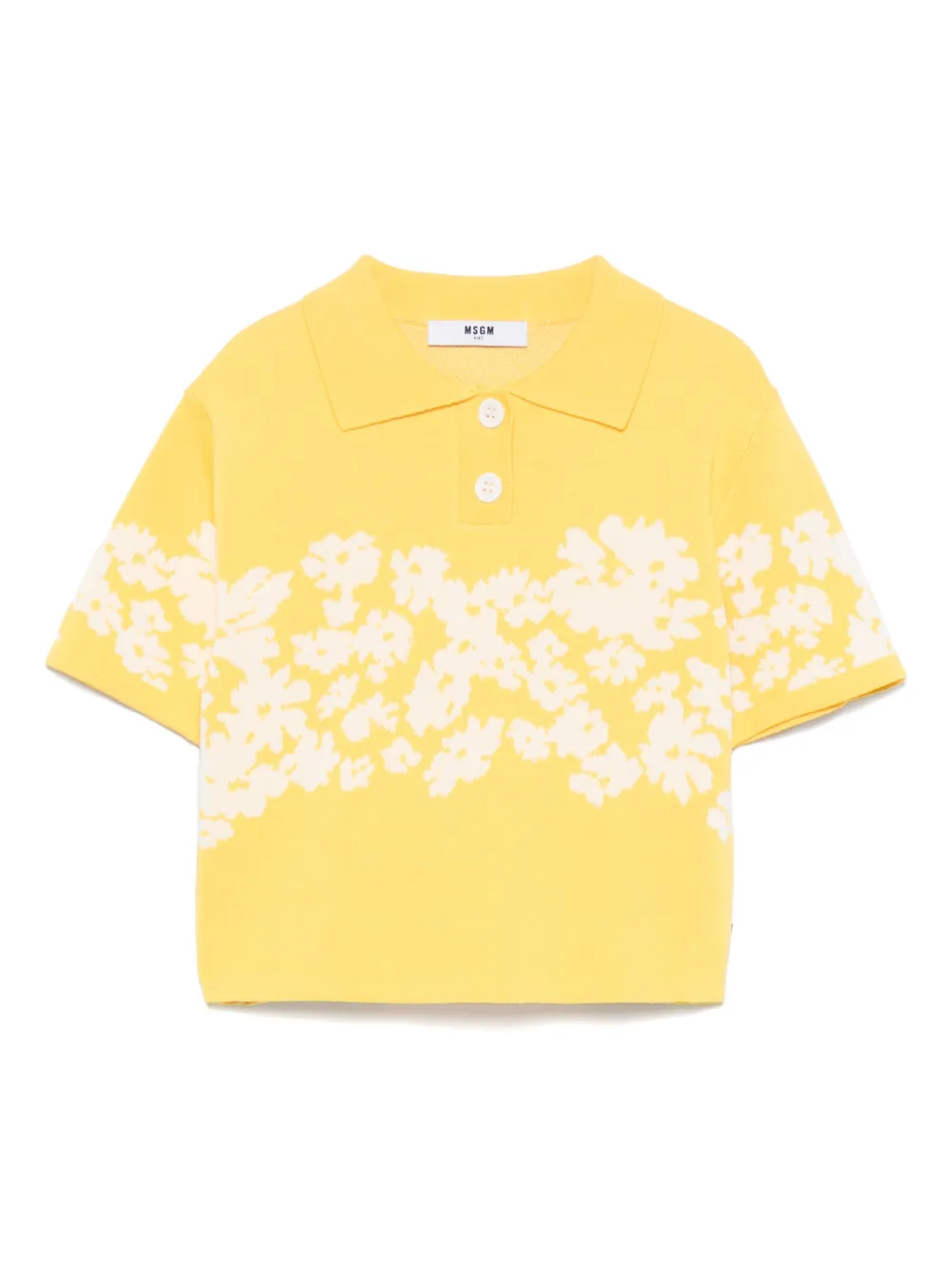 

Рубашка поло вязки интарсия MSGM Kids, желтый