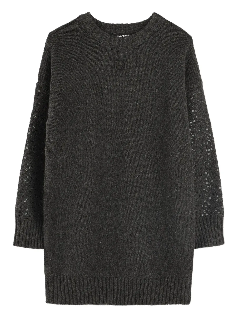 

Трикотажное платье с пайетками Dkny Kids, серый