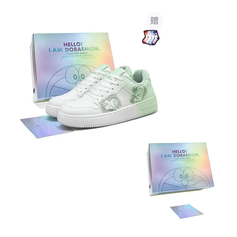 

Doraemon Дораэмон Низкие скейтерские кроссовки унисекс Mambo Green, цвет Mambo Green