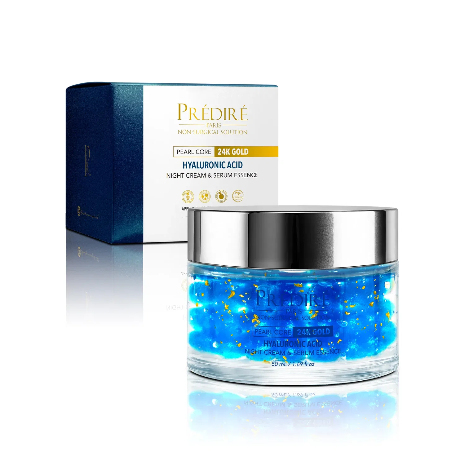 Эссенция Predire Paris — Ночной и - с гиалуроновой кислотой и -каратным золотом Pearl Core