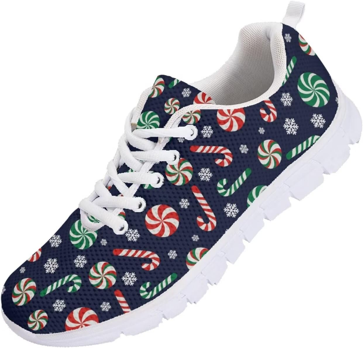 

Кроссовки Funnydude Funny Print для мужчин, легкие и дышащие, удобные кроссовки для спортзала, Christmas Cane