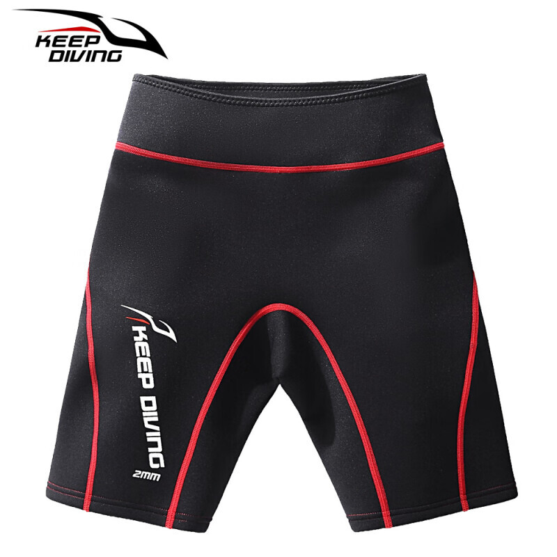 

QINGHONG2MM неопреновые термоштаны для дайвинга, шорты для серфинга, мужские и женские шорты для плавания и подводного плавания, красная линия, S-XL