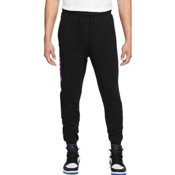 Спортивные штаны Men's Air Jordan Solid Color Logo Casual Bundle Feet Knit Sports Pants/Trousers/Joggers Black, мультиколор — фото 3